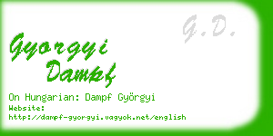 gyorgyi dampf business card
