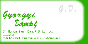 gyorgyi dampf business card